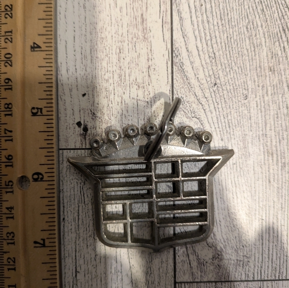 Cadillac Silver Car Emblem with Hook